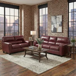 Lacey Leather Loveseat