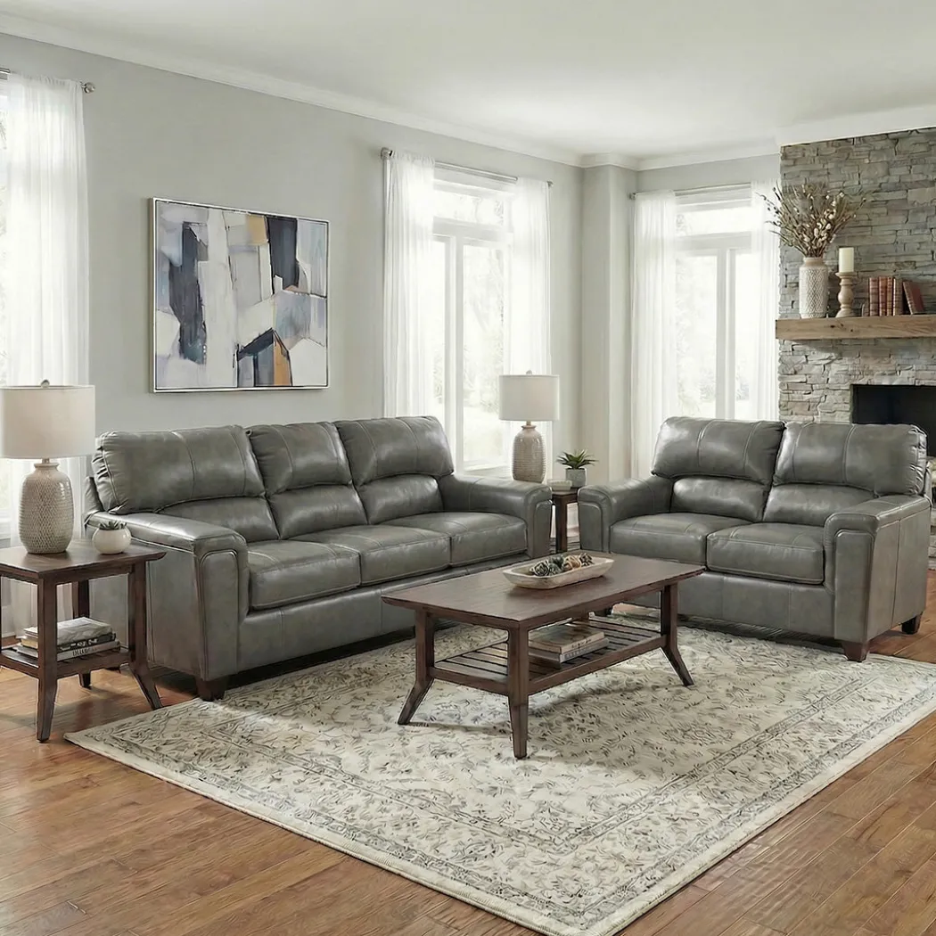 Lacey Leather Loveseat
