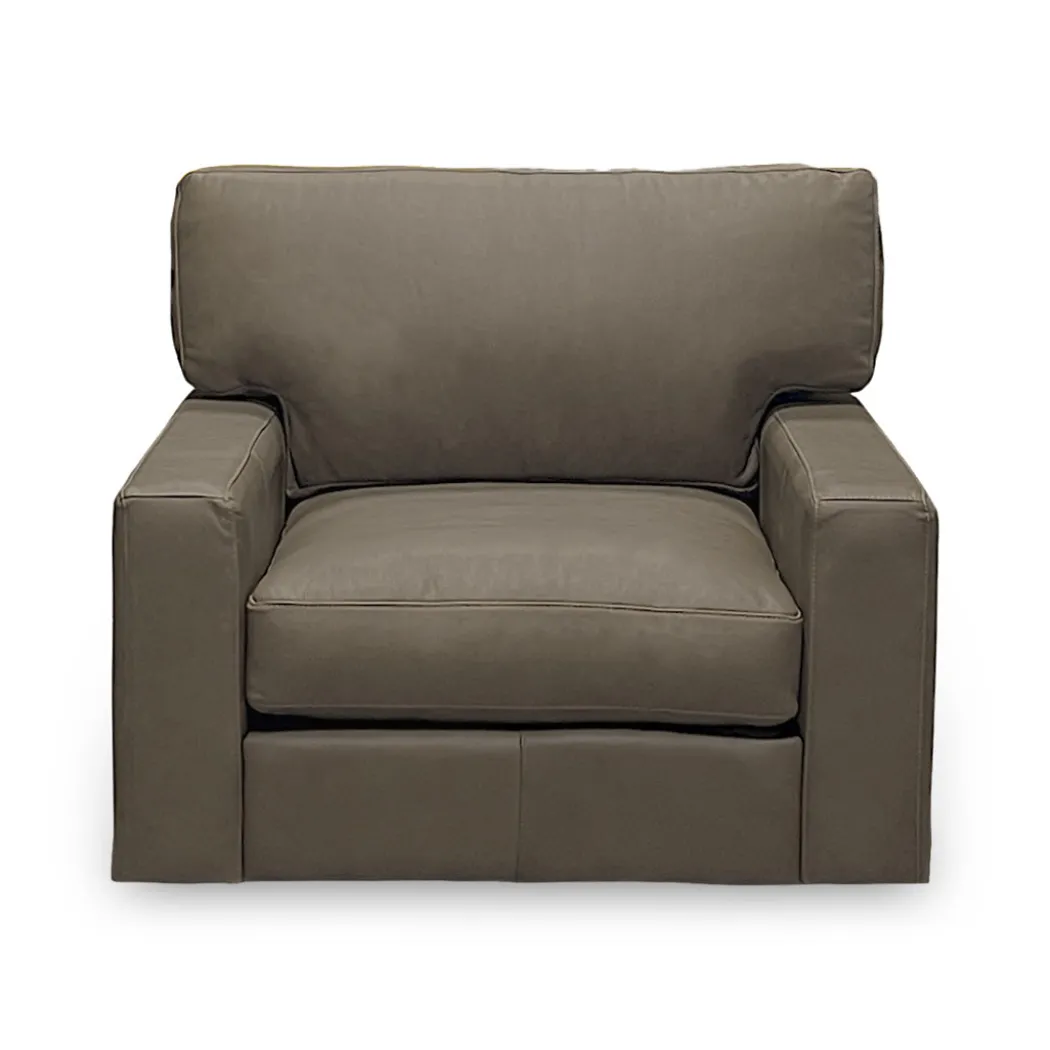 Layla Leather Swivel Chair