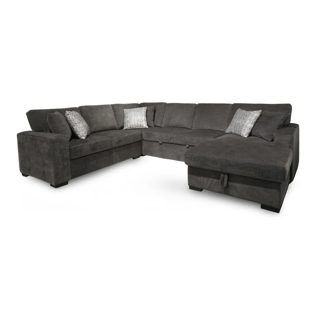 Lucy Pop Up Sectional with Storage Chaise