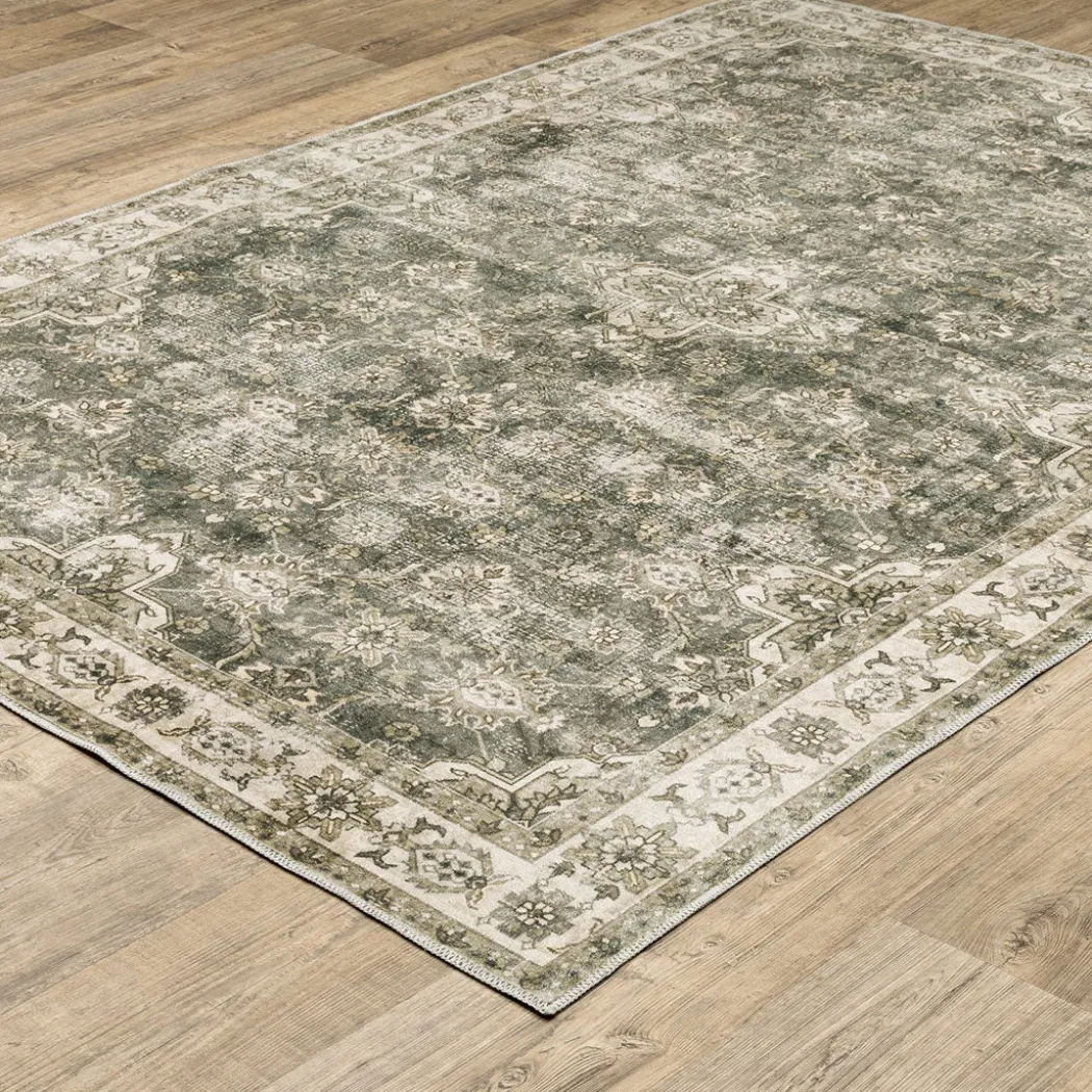 Malibu Olive Washable Rug