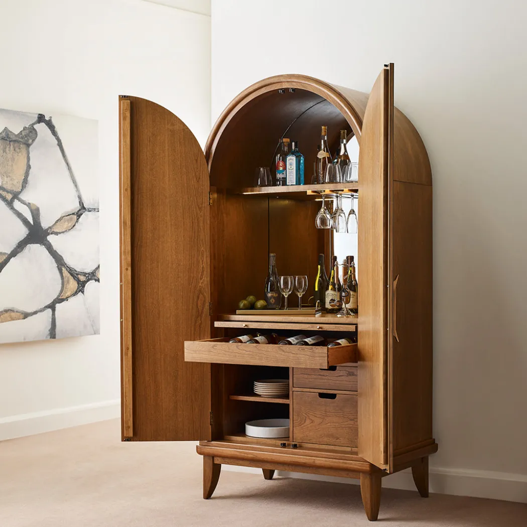 Martine Arched Bar Cabinet