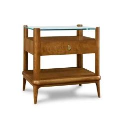 Martine Glass Top Nightstand