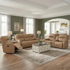 Maverly Power Reclining Loveseat with Console