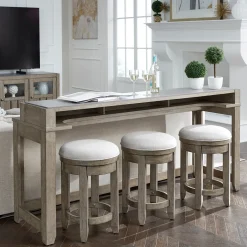 Millstone Console Table with Stools