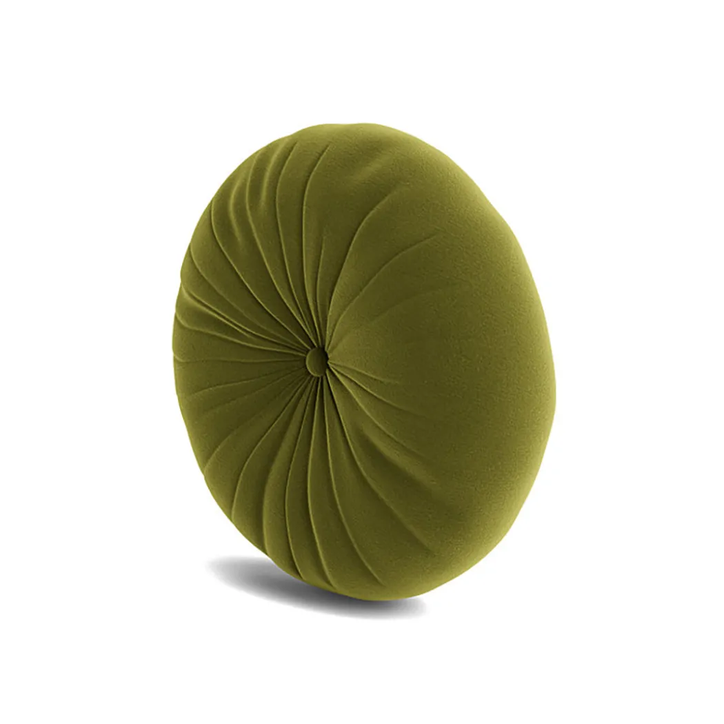 Minka Green Round Accent Pillow