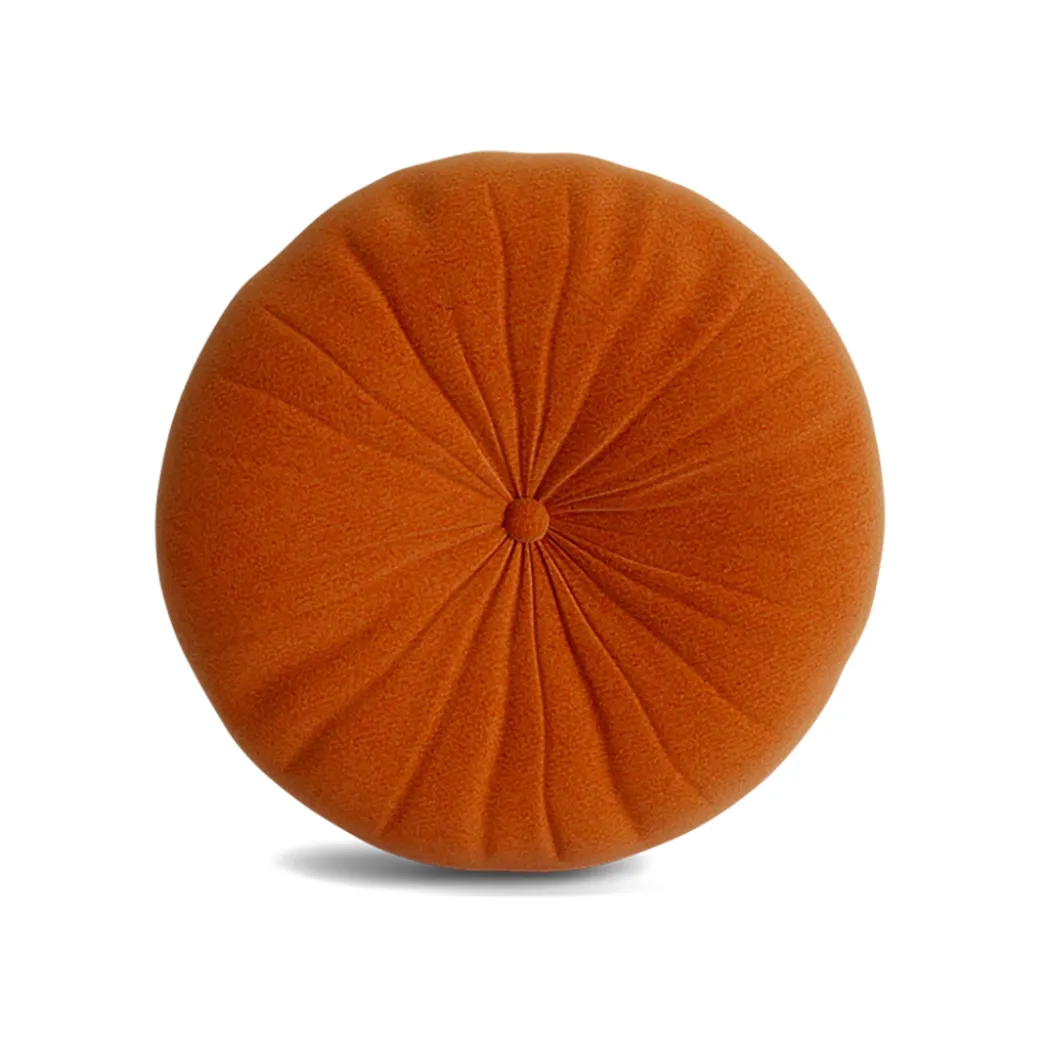 Minka Orange Round Accent Pillow