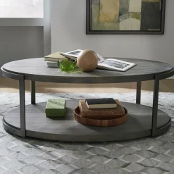 Modern View Oval Cocktail Table