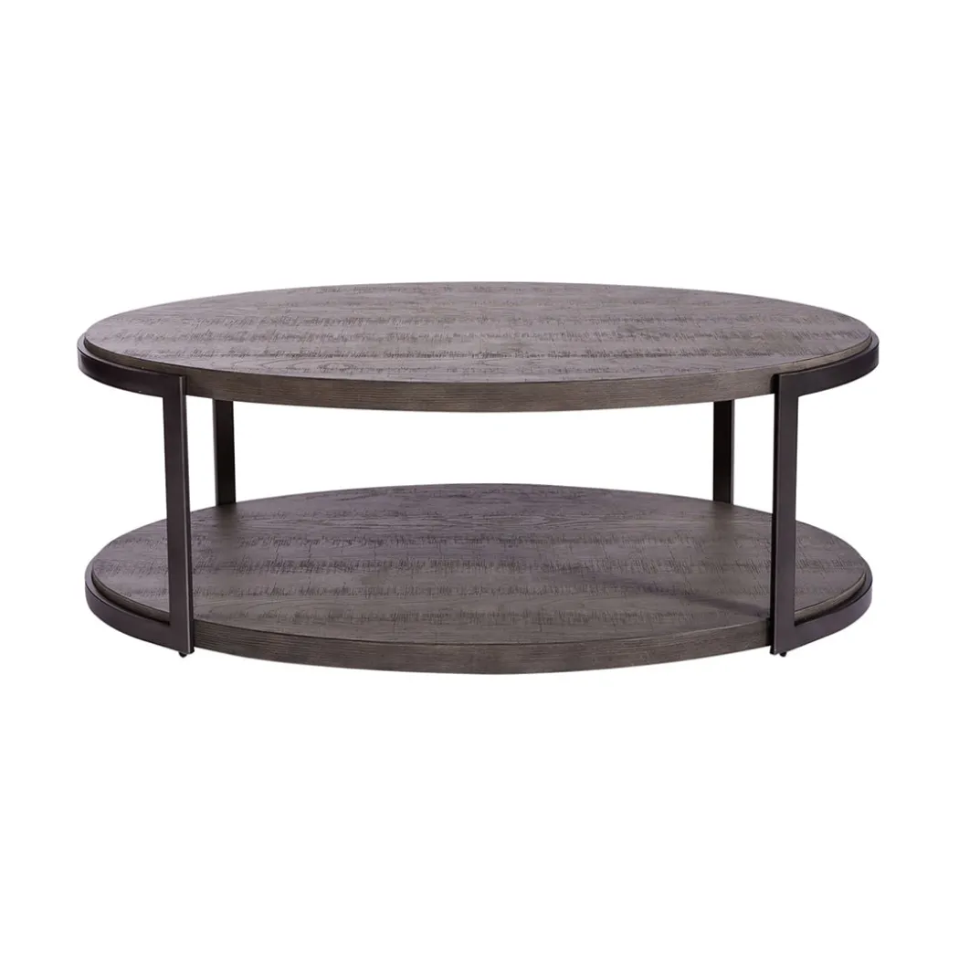 Modern View Oval Cocktail Table