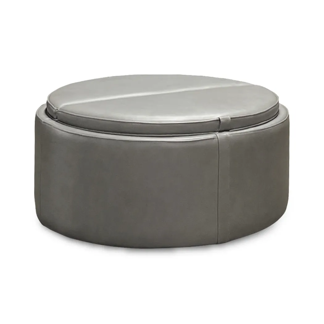Montana Leather Storage Ottoman