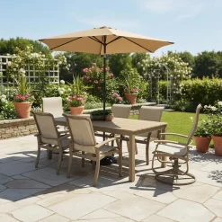 Montego Outdoor Sling Swivel Chair