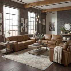 Olympia Leather Loveseat