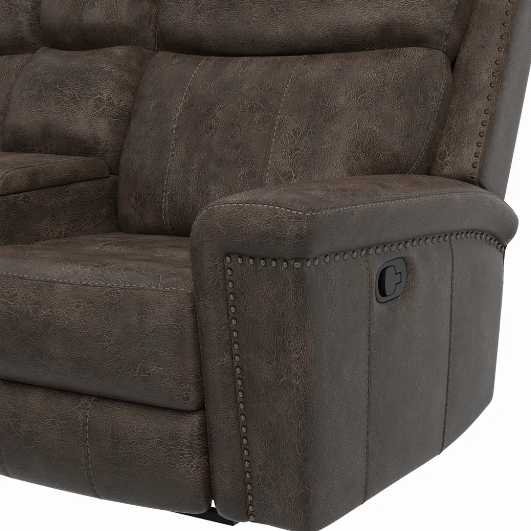 Quade Manual Reclining Loveseat with Console