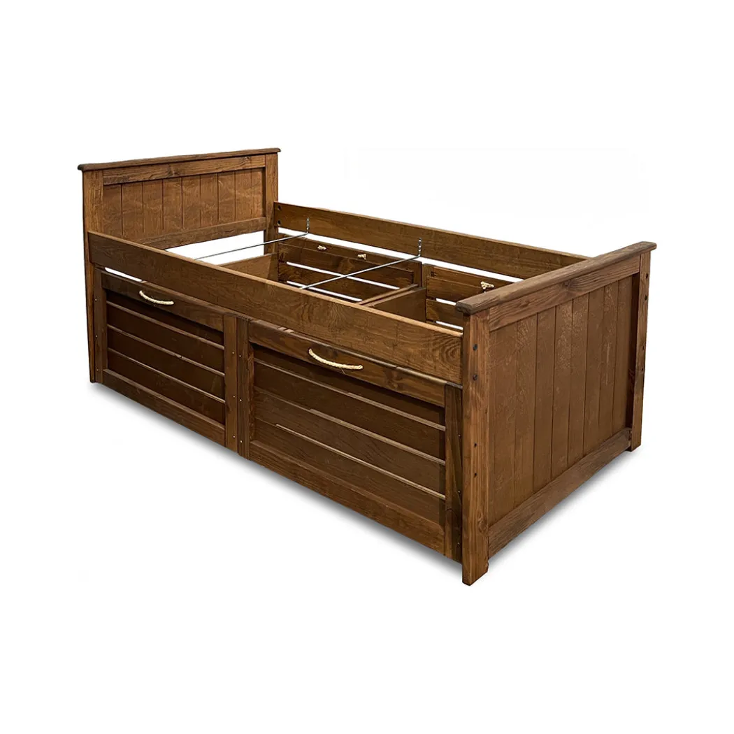 Quinn Chestnut Captains Bed - Twin