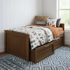 Quinn Chestnut Captains Bed - Twin