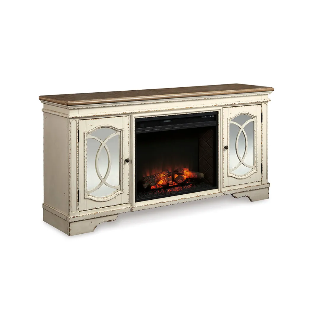 Realyn TV Stand with Fireplace