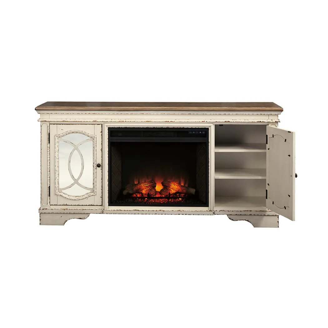 Realyn TV Stand with Fireplace
