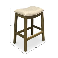 Rylan Upholstered Stool - Beige
