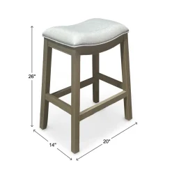 Rylan Upholstered Stool - Gray