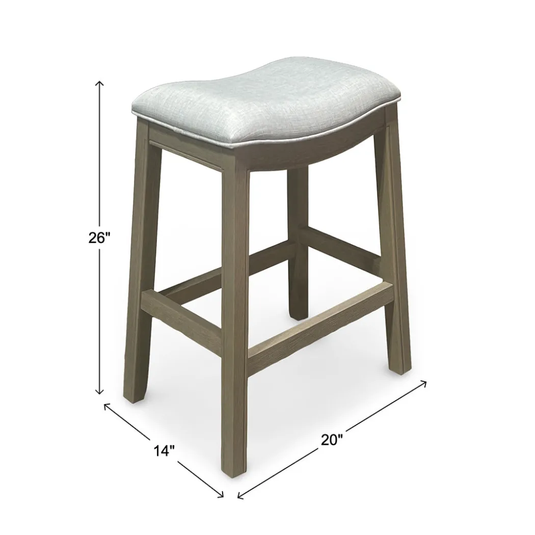 Rylan Upholstered Stool - Gray