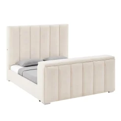 Serenity Upholstered Bed with Speakers