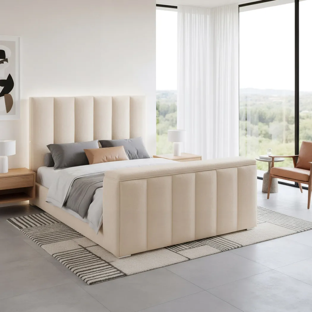 Serenity Upholstered Bed with Speakers