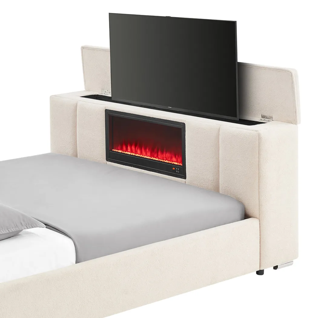 Serenity Upholstered Bed with Speakers