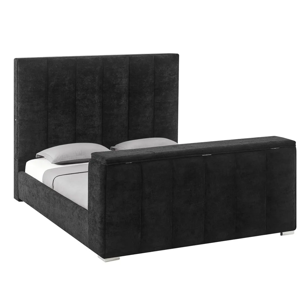 Serenity Upholstered Bed with Speakers