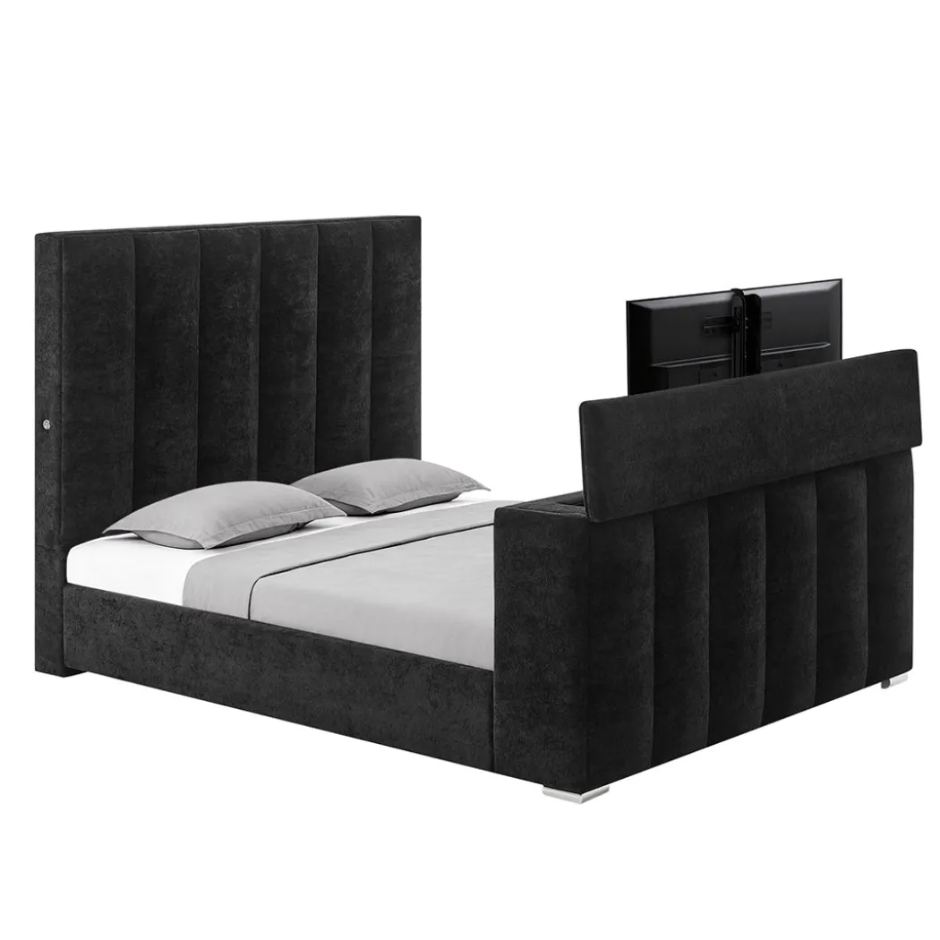 Serenity Upholstered Bed with Speakers