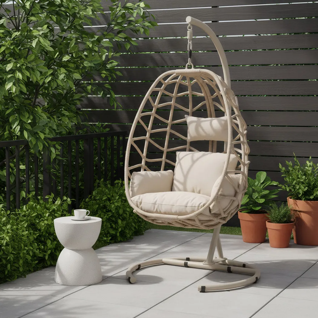 Single Basket Rope Chair