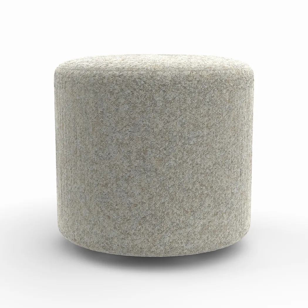 Small Round Ottoman with Casters