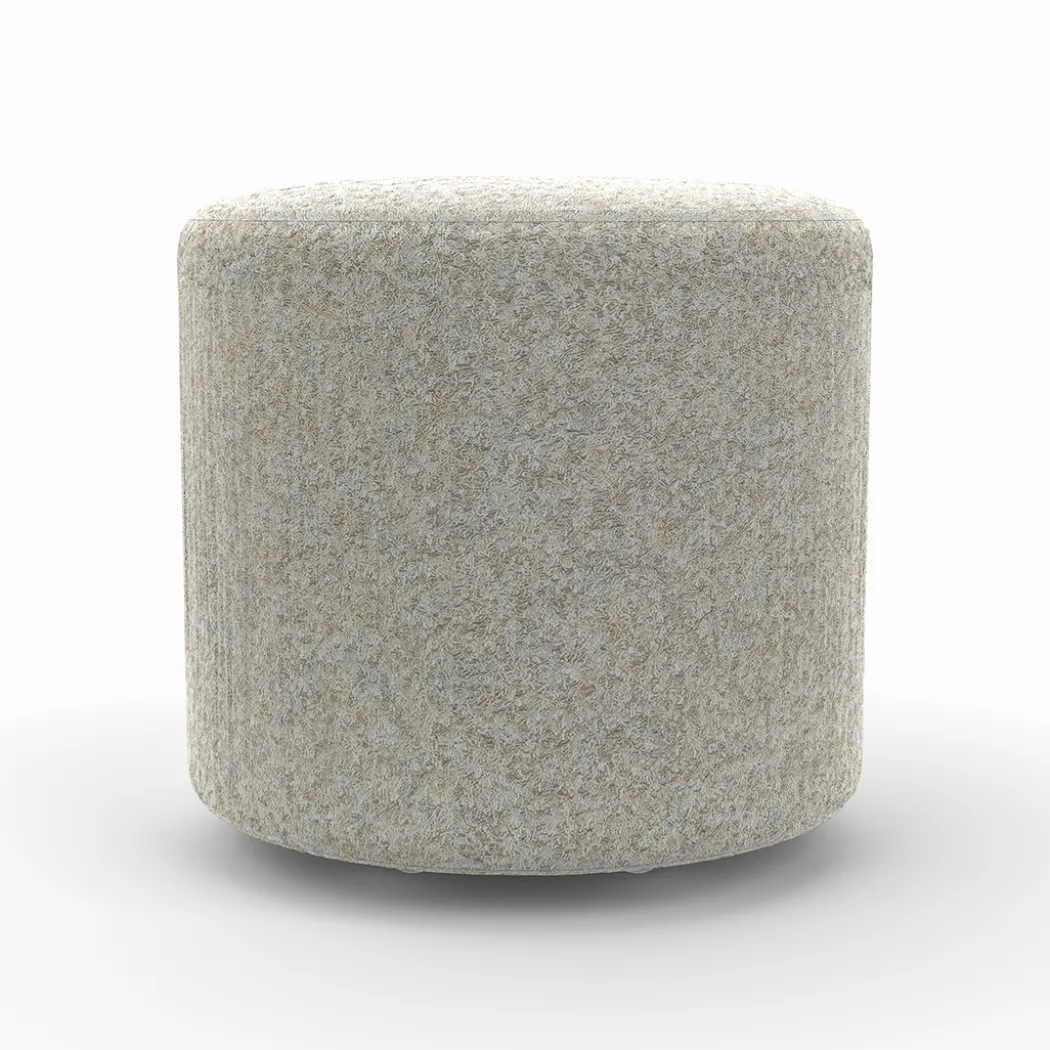 Small Round Ottoman with Casters