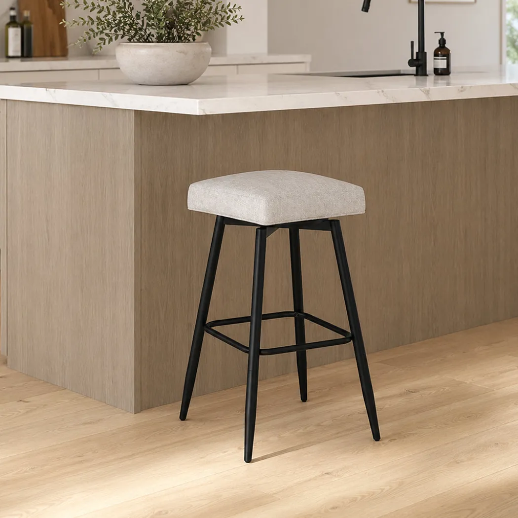 Square Bar Stool - Beige