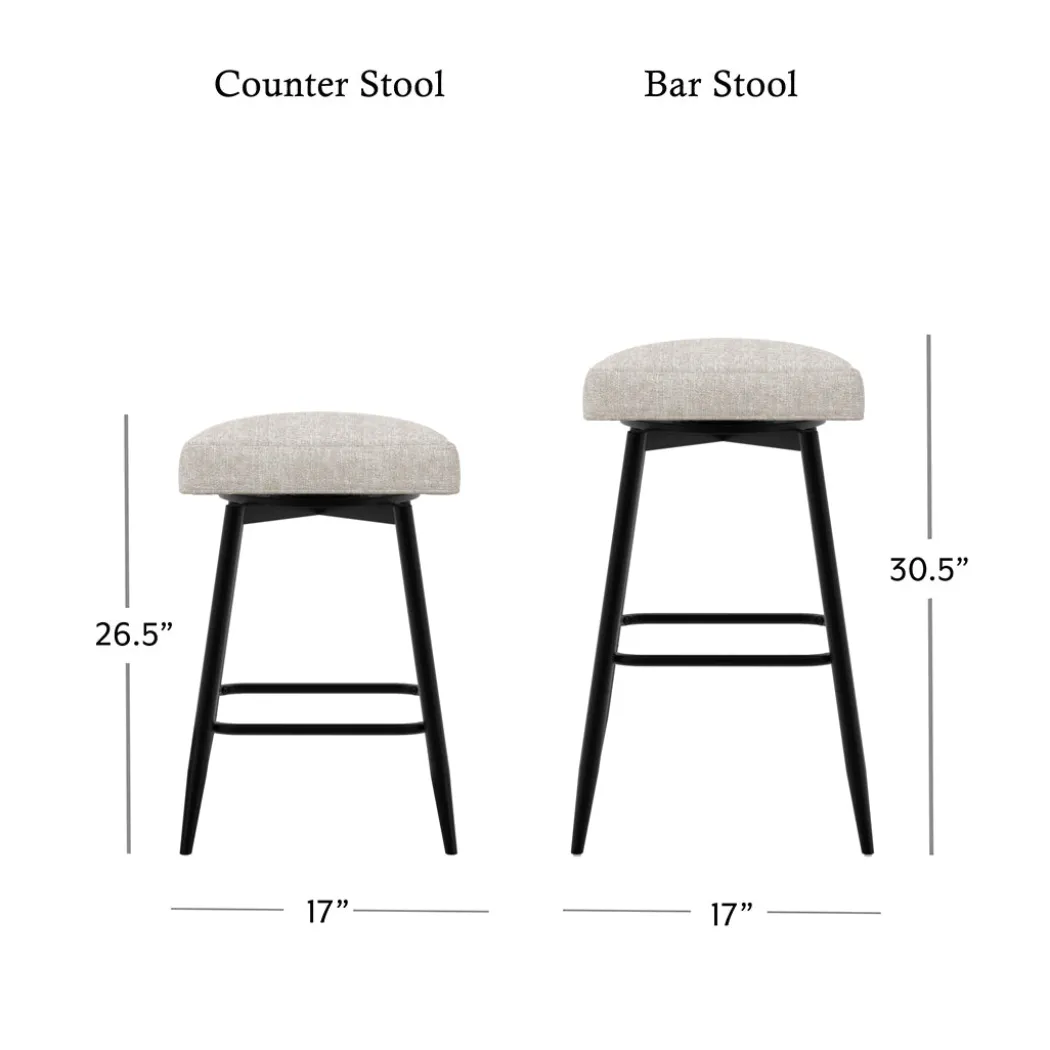 Square Bar Stool - Beige