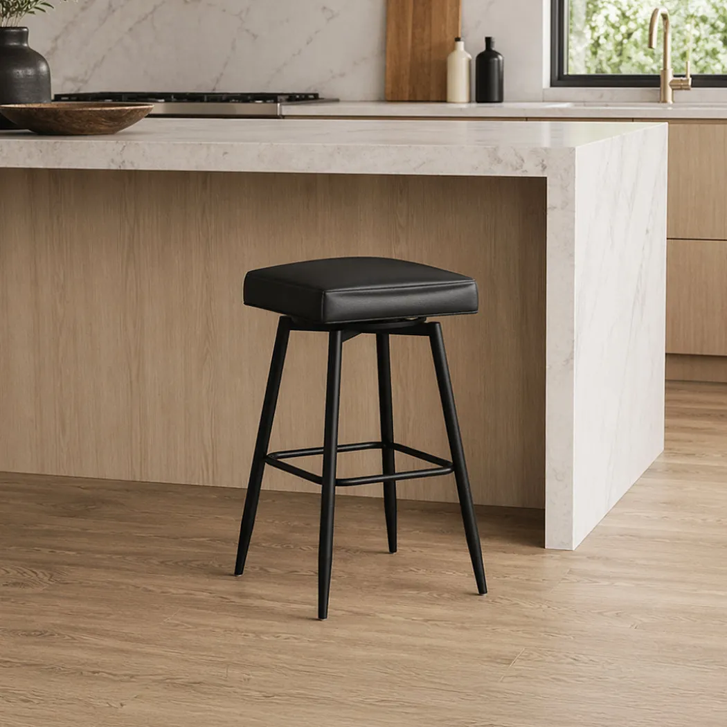 Square Bar Stool - Black