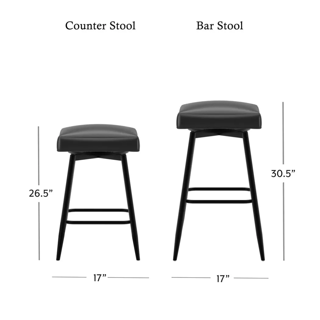 Square Bar Stool - Black
