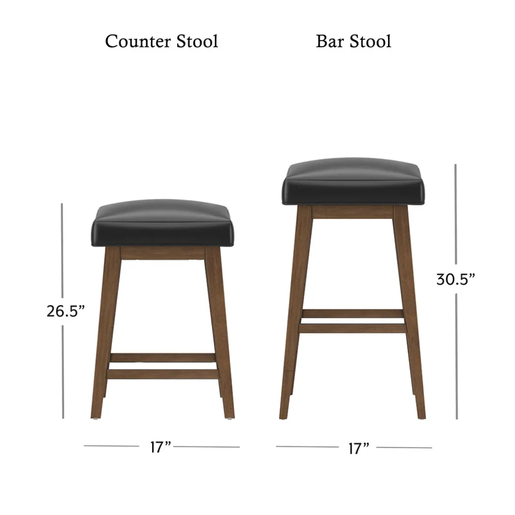 Square Bar Stool - Black