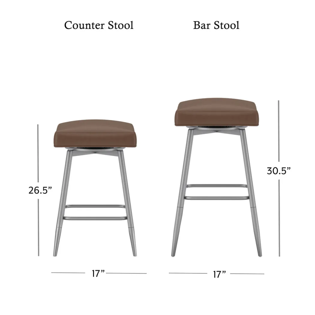 Square Bar Stool - Brown