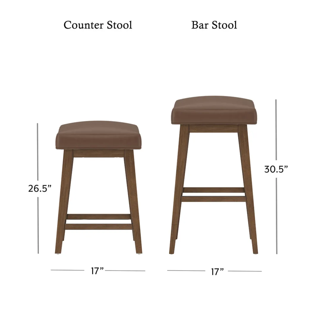 Square Bar Stool - Brown