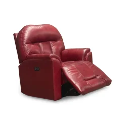 Suitably Leather Power Rocker Recliner