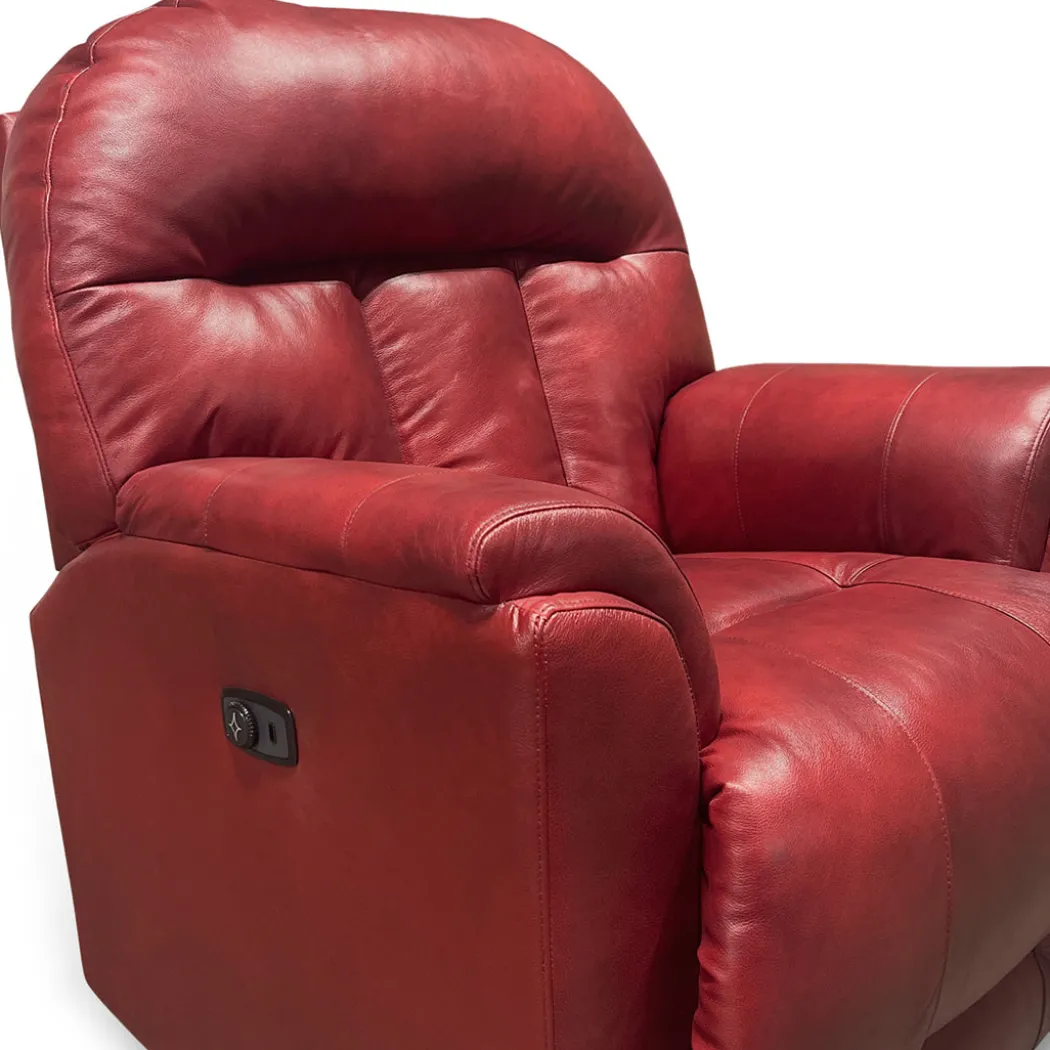 Suitably Leather Power Rocker Recliner
