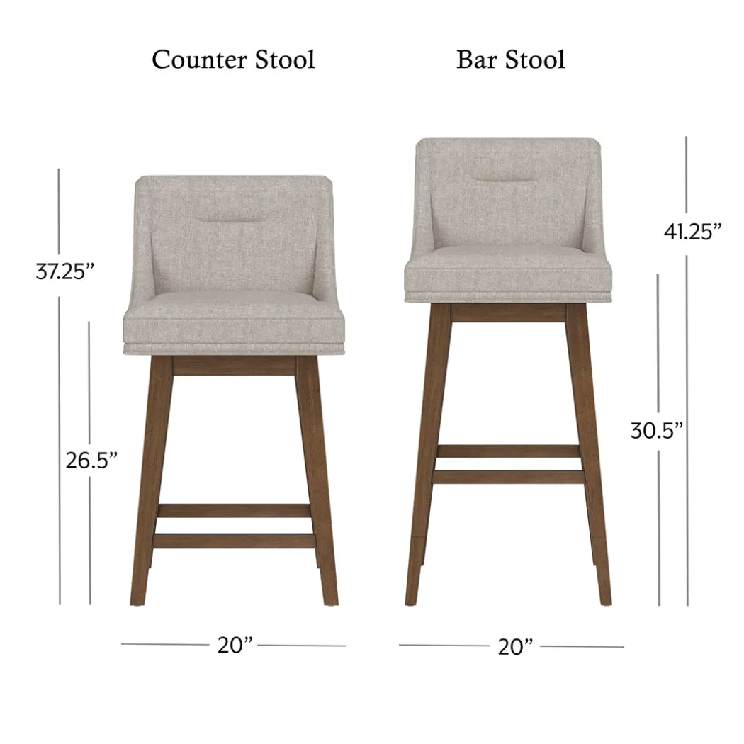 Tapered Bar Stool - Beige