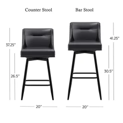 Tapered Bar Stool - Black