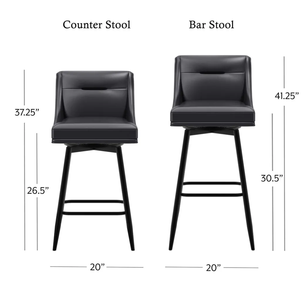 Tapered Bar Stool - Black
