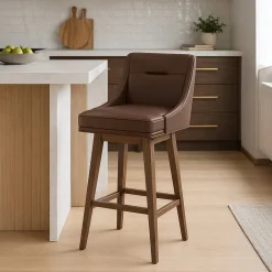 Tapered Bar Stool - Brown