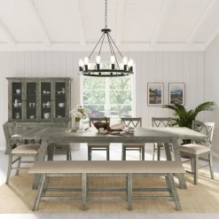 Telluride Driftwood Counter Bench
