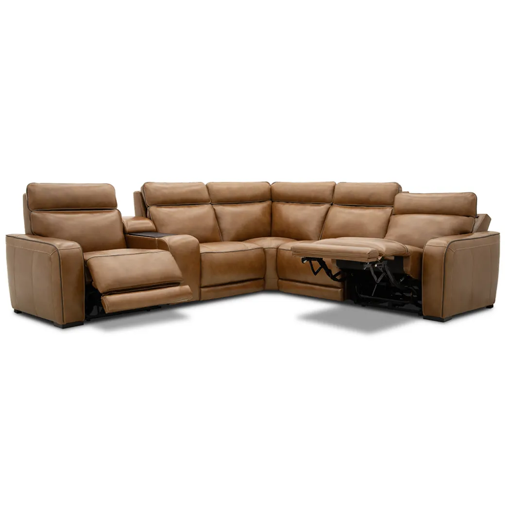Tribeca Leather Power Reclining Sectional
