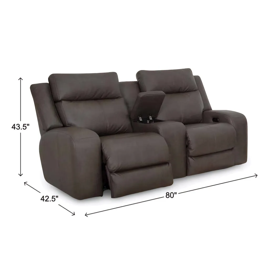 Wilson Power Reclining Console Loveseat with Massage